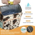 thumbnail image 2 of 20L Insulated Cooler Backpack - Cow Print Farmhouse Vintage Design, Leakproof Soft Cooler Bag for Camping, Picnic, Beach, Keeps Cold/Hot 20 Hours, High-Capacity Fits 26 Cans, Multiple Pockets, 2 of 6