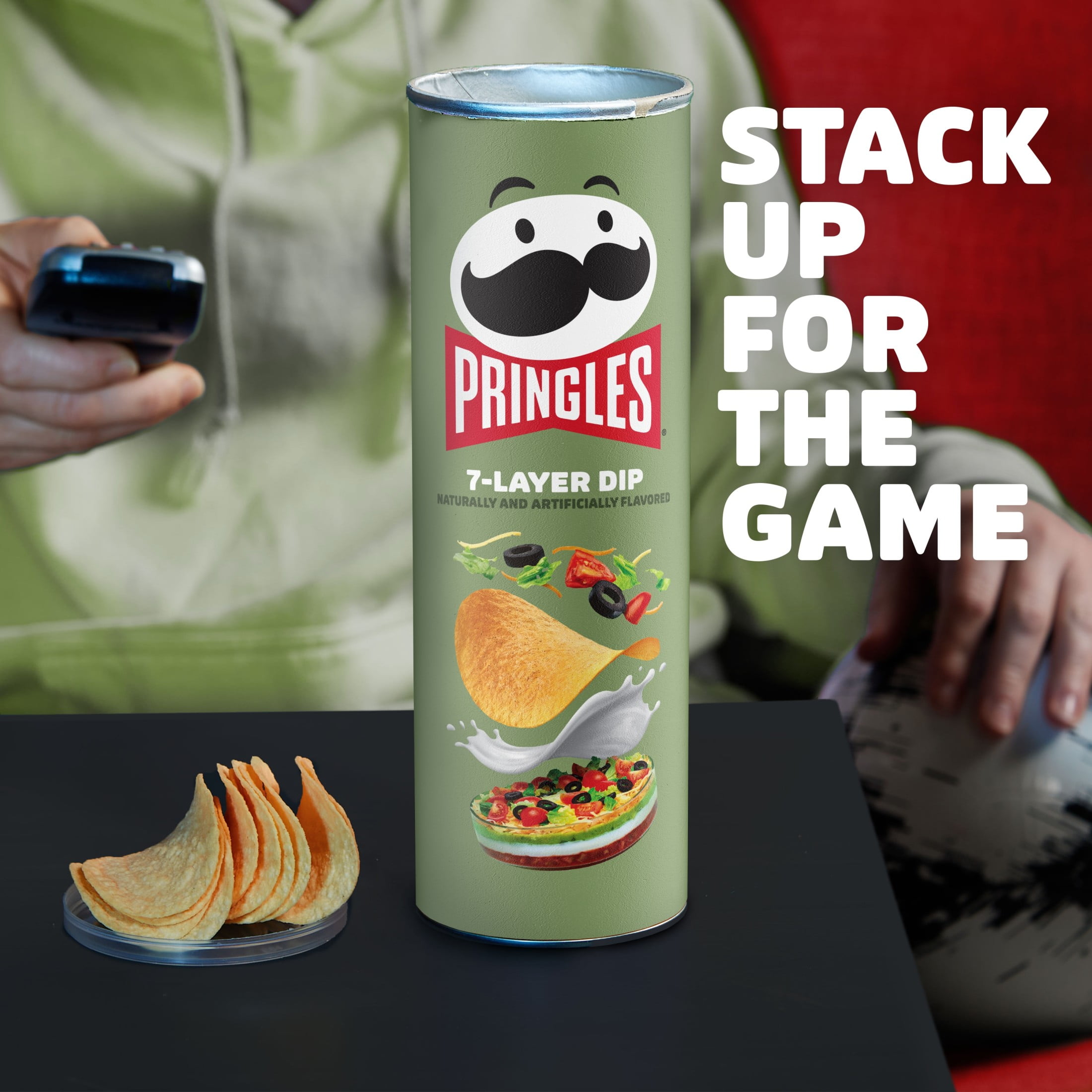 (14 pack) Pringles 7-Layer Dip Potato Crisps Chips, Lunch Snacks, 5.5 oz Canister