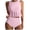 Pink Womens Two Piece Swimsuits, variant on Two Piece Bikini Sets for Women High Waisted Ruffle Tube Swim Top Full Coverage Bikini Bottom Bathing Suit Beachwear