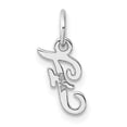 thumbnail image 2 of Auriga Fine Jewelry 14K White Gold Script Letter F Charm for Women (L- 13.85 mm), 2 of 6