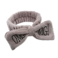 thumbnail image 5 of Face Wash Headband Wristband for Women Soft Microfiber Facial Spa Hair Wraps Makeup Skincare Bath Headbands Wrist Bands for Washing Face Fashion Velvet Hairband Bow Knot Women Hair Ring Navy, 5 of 6