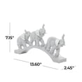 thumbnail image 3 of 2" x 7" Silver Polystone Elephant Sculpture, by DecMode, 3 of 13