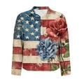 thumbnail image 4 of Xdegoge Long Sleeve Shirts for Women 4Th of July Shirts Patriotic Usa T Shirt Loose Fit American Flag Shirt Button Up Trendy Collared Blouses Summer Tunic Tops Returns Online Orders Saved Items, 4 of 4