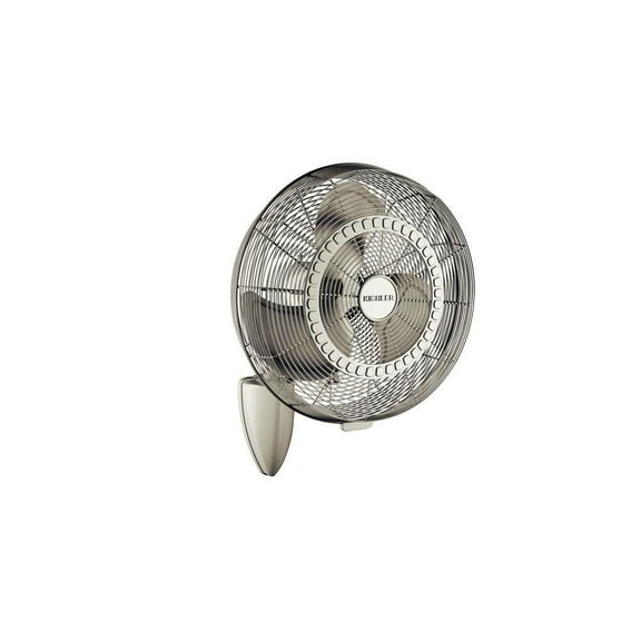 18 inch Wall Fan with 3 Speed Control in Satin Natural Bronze with Pull Chain Switch 18 inches W X 32.5 inches H-Brushed Nickel Finish Bailey Street