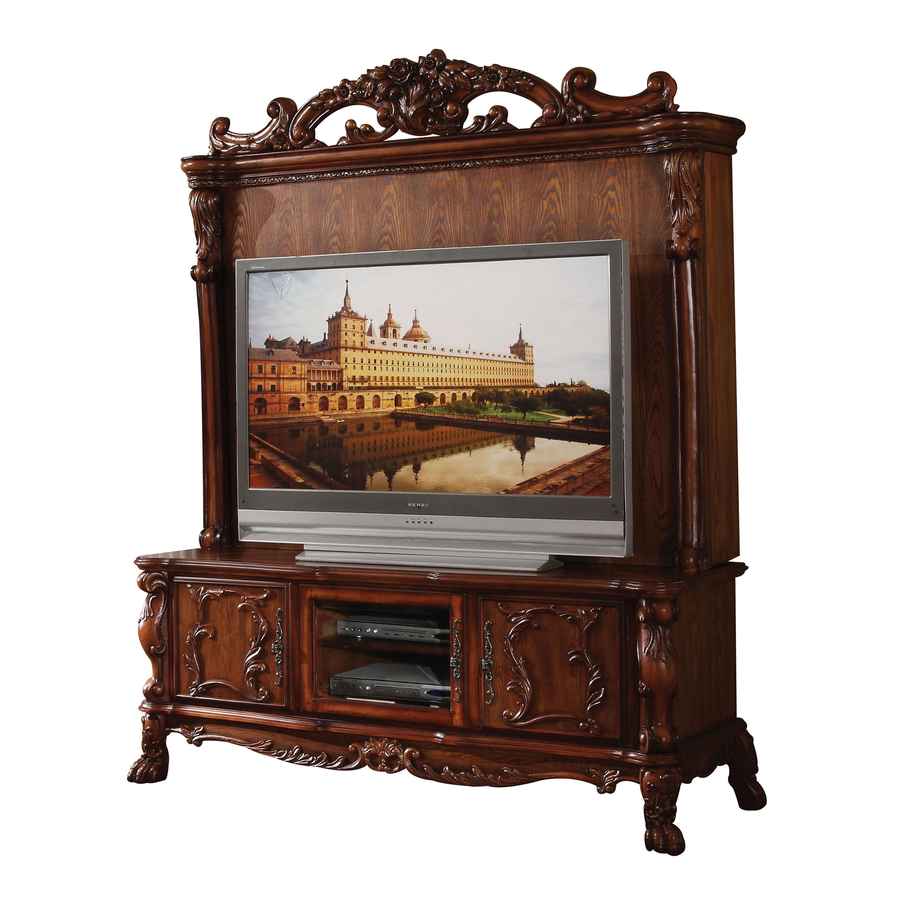 Acme Furniture Dresden Entertainment Center, Cherry Oak