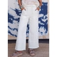 thumbnail image 2 of DOKOTOO Women's Wide Leg Jeans High Waisted Baggy Jeans for Women Stretchy Denim Pants with Drawstring and Big Pockets (Plus Sizes Available), 2 of 7