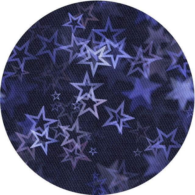 Ahgly Tapis d'Intérieur Lavable en Machine Carré Transitionnel Violet Pervenche Profond, 3 Pieds Carré