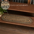 thumbnail image 4 of VHC Brands Espresso Stair Tread, Jute Blend, Oval, Brown Black Tan White, 8.5 x 27 inches, 4 of 5