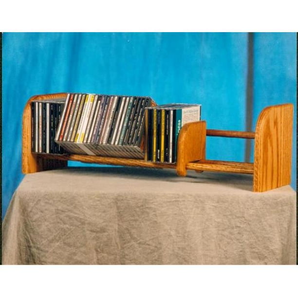 Solid Oak 1 Row Dowel CD Rack - Walmart.com - Walmart.com