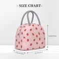 thumbnail image 2 of Balery Hand Drawn Strawberry Bolsa de Almuerzo para Mujeres, Caja de Almuerzo, Bolsa de Almuerzo Pequeña Impermeable, Tote de Almuerzo Reutilizable con Gran Capacidad, 2 of 6