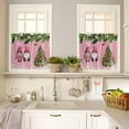 thumbnail image 4 of Christmas Curtain Valances Set Cow Farmhouse Snowflake Berry Snowflake Kitchen Curtains 36&nbsp;inch Length Rod Pocket Valance and Tiers 3 Piece Set Small Bedroom Bathroom Laundry Decor, 4 of 7