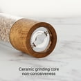 thumbnail image 4 of Haomacro - Juego de molinillos de sal y pimienta acrílicos premium de 8 pulgadas, manuales, de madera con núcleo de cerámica ajustable, paquete de 2, 4 of 7
