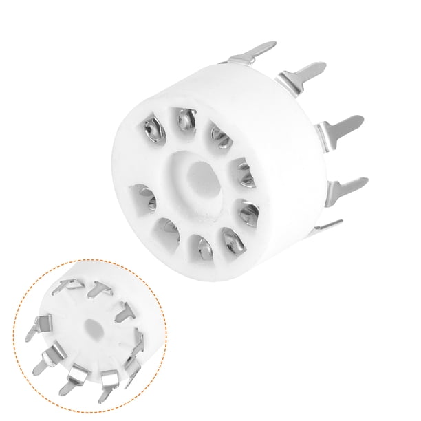 Zócalo Tubo Vacío 4 Bases Tubo Electrónico 9 Pines - Cerámica, Chapado Oro, Para Amplificadores Conector Pcb Válvulas