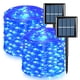 thumbnail image 1 of Guirnalda de luces solares QITONG, paquete de 2, 23 m, azul, resistente al agua, 1 of 8