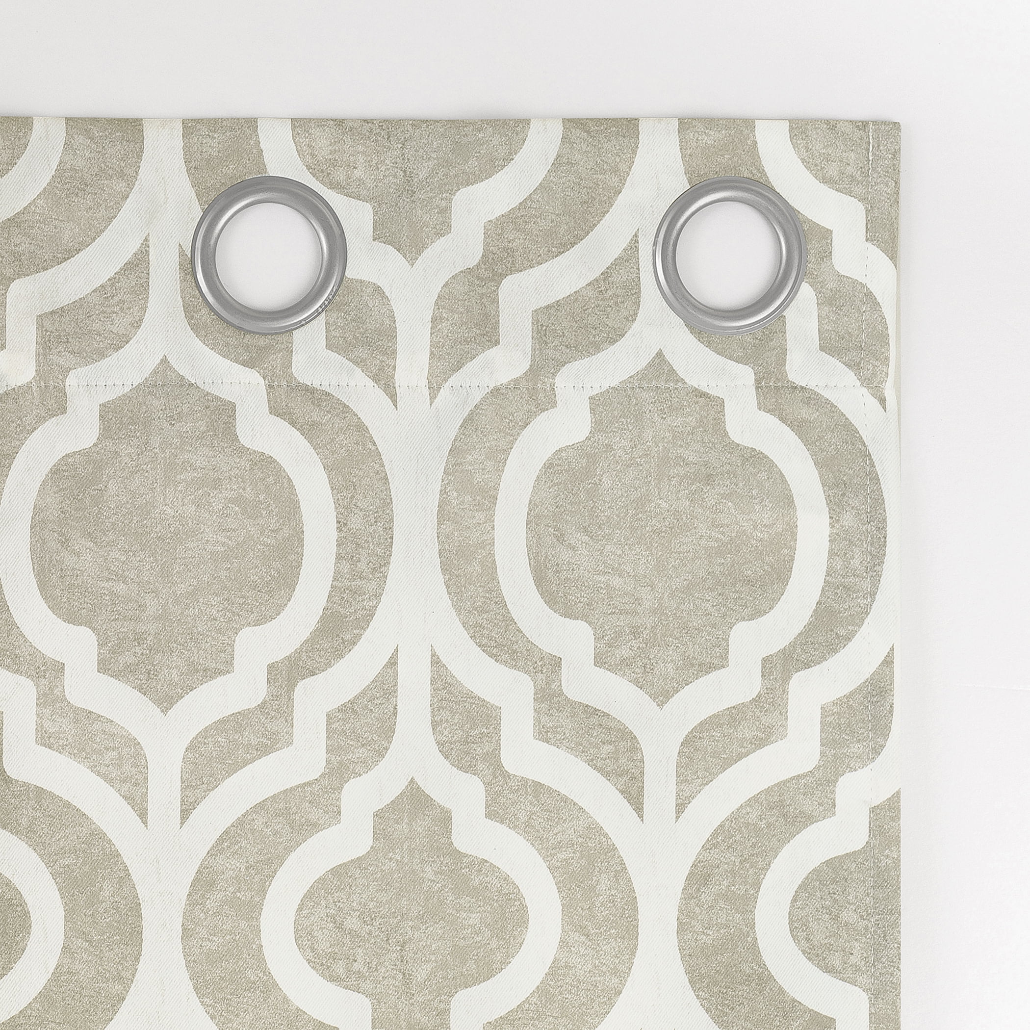 Sun Zero Eldon 1-Piece Trellis Print Blackout Grommet Curtain Panel, 40"X95", Taupe
