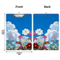 thumbnail image 3 of ALAZA Plastic Clipboard A4 Letter Size Decorative Clipboards for Students Women Men 9" x 12.5" Blue Sky Daisy Floral, 3 of 6