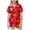 Red*, variant on RUTAYY Girls Christmas Pajama Set Snowflake Letter Print Short Sleeve 2 Piece Set Children Sleepwear, Red