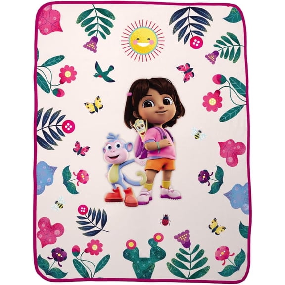 Dora the Explorer Kids Throw Blanket, 46 x 60", Soft & Cozy