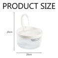 thumbnail image 4 of Fuente para gatos con filtro, dispensador automático de agua, bomba de agua USB para mascotas, bebedero con luz LED, elegante cuenco de agua, silencioso, reciclable, transparente, 4 of 5