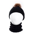thumbnail image 3 of SinhoonToddler Kids Warm Beanie Crochet Cap Scarf 2pcs Baby Sets Solid Color Winter New Baby Boy Knit Hats Girl Hat, 3 of 3