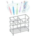 thumbnail image 2 of Twoworld Toothpaste Holder Stainless Steel Bathroom Toothbrush Holder Multifunctional Toothbrush Holder Set Silver, 2 of 7