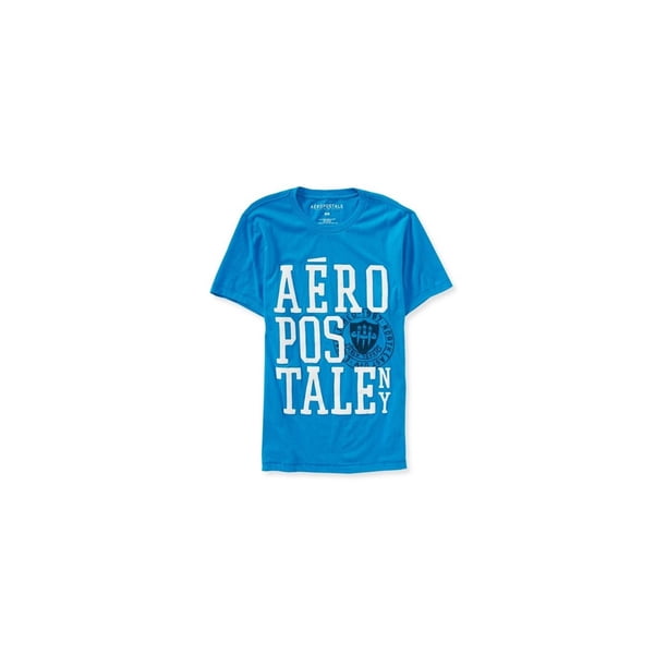 Aeropostale Hombres Ne Div. Camiseta gráfica Nyc, azul, pequeña