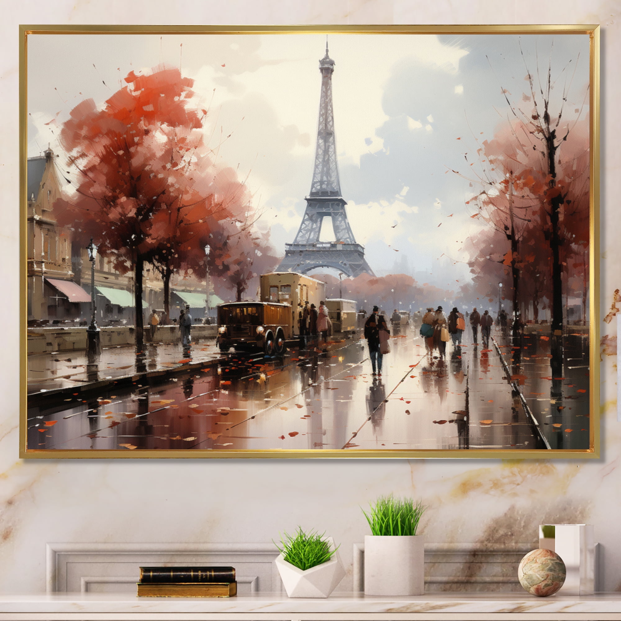 Designart France framed wall Art, In 1945S French Paris framed