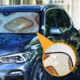 thumbnail image 3 of Bread Slices Cartoon Car Windshield Sun Shade Reflector Sunshade Foldable for Front Keeps Vehicle Cool, 3 of 8