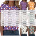 thumbnail image 4 of TOWED22 Halloween Shirts for Women Pumpkin Cat Graphic Tees Fall Crewneck Short Sleeve Costumes Autumn Party Graphic T-Shirt(Grey,XL), 4 of 9