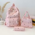 thumbnail image 6 of Weebloom Large School Backpack With Lunch Box Pencil Case For Kids Girls Cute 3Pcs School Bags Set Large Capacity 3 Piece Cute Cartoon Travel Bookbag Middle High School College Pink, 6 of 6