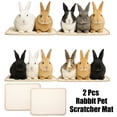 thumbnail image 4 of 2 alfombrillas rascadoras de conejo, sisal natural, gato, conejo, conejo, tapete rascador de conejo para interiores y exteriores, tapete para rascar el piso de gato, 4 of 5