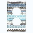 thumbnail image 2 of Metal Light Switch Plate Cover Ethnic Aztec Tribal Art Pattern Blue SFR060, 2 of 13