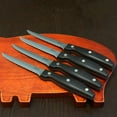 thumbnail image 2 of Oster Granger 4-Piece Stainless-Steel Steak Knife Set, 4-1/2", Black, 2 of 4