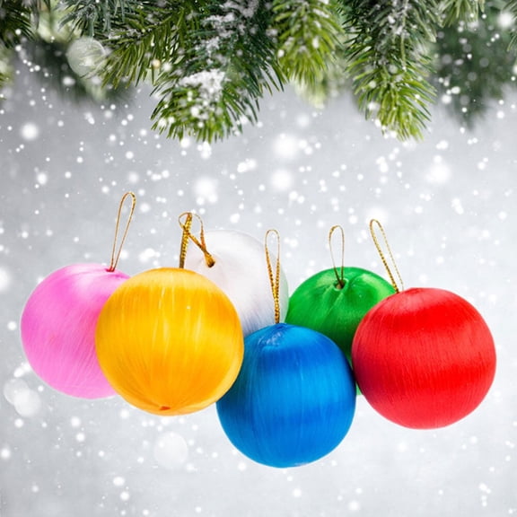 WEUVEB 6-Piece Holiday Hanging Ornaments Set, Assorted Colors Seasonal Decorations for Home, Christmas Tree and Festive Accents