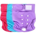 thumbnail image 1 of Pañales para perros wegreeco, lavables, reutilizables, para perros hembra, paquete pequeño de 3, 1 of 7