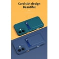 thumbnail image 2 of Luxury Soft Silicone Wallet Card Holder Phone Case for iPhone 17 With Slot Bag Back Cover, Dark green, 2 of 12