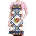 thumbnail image 5 of Pioneer Flower Floral Print Pattern Apron for Women and Men, Cotton Linen Waterproof with Pockets, Adjustable, 33x27 Inch for Kitchen, Gardening, BBQ, Salon, 5 of 6
