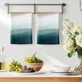 thumbnail image 2 of Blue Beach Gradient Kitchen Towels Set of 3, Boho Sea Waves Ombre Abstract Soft Microfiber Dish Towels, Absorbent Quick-Dry Washable Dishcloths for Kitchen Cleaning, Drying Dishes, 18x28 Inches, 2 of 9