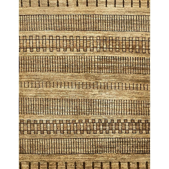 Ahgly Company Indoor Rectangle Abstract Saddle Brown Abstract Area Rugs, 8' x 10'