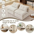thumbnail image 4 of PORKISS Modular Sectional Sofa with Neck Pillow and Lumbar Pillow, Cloud Sectional Couch with Soft Chenille Fabric, At will DIY, 2-Seat, Beige, 4 of 12