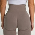 thumbnail image 6 of Women's Pants Sports Color Lifting Ness High Waist Running Relaxed Fit Durable Daily Breathable Trendy Full Coffee Long Shorts Sizes L, 6 of 7