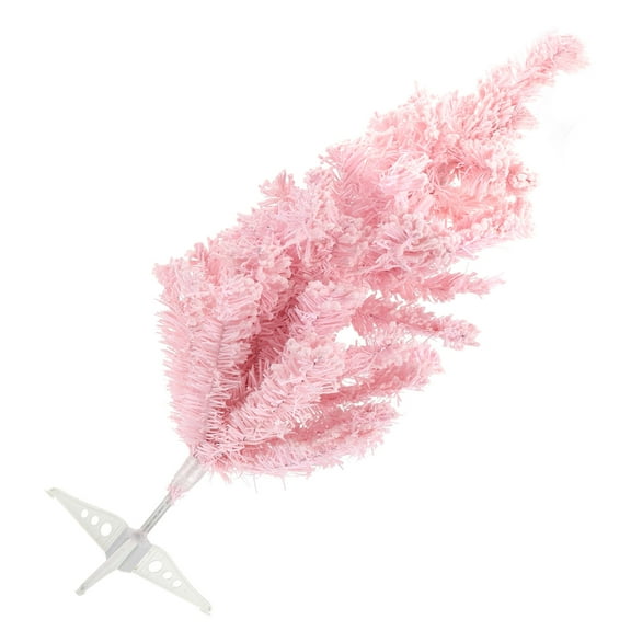 MERRYHAPY 1Pc Pink Flocking Christmas Tree Desktop Adornment with Unique Design for Warm Xmas Decor