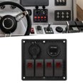 thumbnail image 4 of RV Rocker Switch, 5Pin 4 Gang Rocker Control Panel  For Cars For Cockpits For Speedboats For SUVs For Trucks Blue,Red, 4 of 8