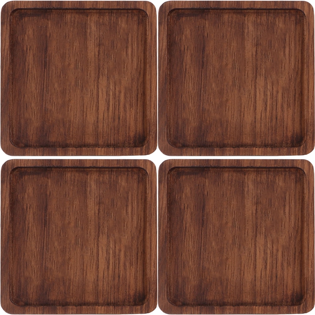 MasteelfCA 4pcs Wood Coasters Table Coasters Drink Cups Coasters Heat Insulation Coasters