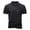 Black, variant on Men Solid Knit Button Collar Pullover Short Sleeve Business Casual Tops