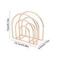 thumbnail image 3 of HYLLai Modern Metal Napkin Holder for Kitchen Table Cocktail Napkin Rack Indoor Outdoor Use, Rose Gold, 3 of 6