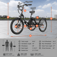 thumbnail image 5 of ANCHEER Electric Tricycle for Adults,24" Folding Electric Trike,3 Wheels Electric Bicycle Bikes,350W Step-Thru Etrike with 48V/499Wh Removable Battery,15.5MPH & 55Miles Electric Bike UL2849, 5 of 13