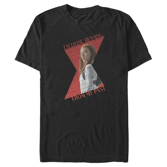 Men's Marvel Black Widow Running from Past Graphic Tee Black 3X Large