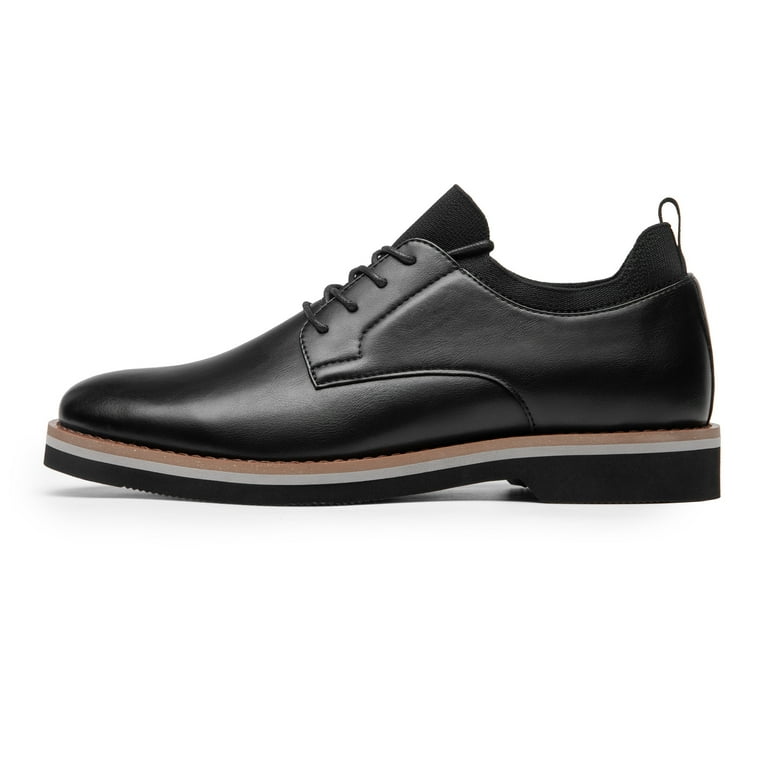 walmart black dress shoes Men's Black Slip on Dress Shoes