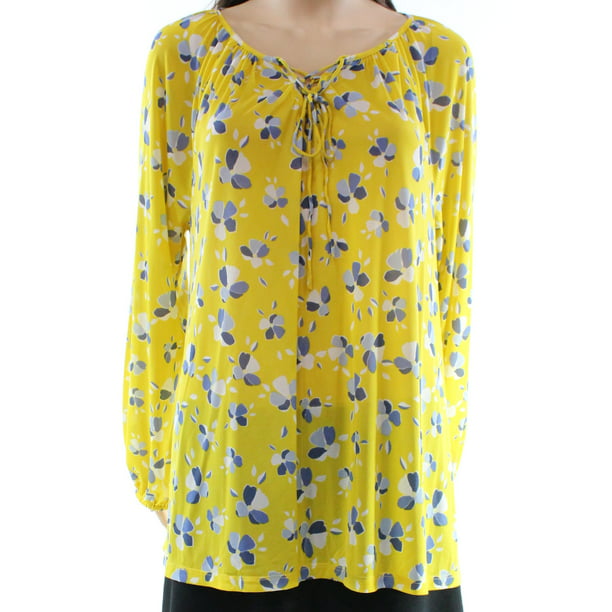 Style & Co. - Style & Co. NEW Yellow Blue Women's Size 1X Plus Floral ...
